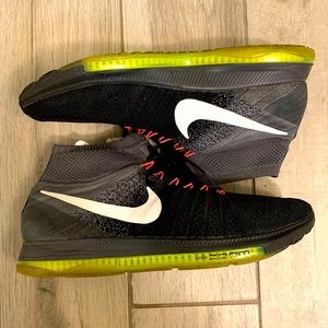 Nike air zoom all out flyknit grey volt running training streetwear nsw shoes